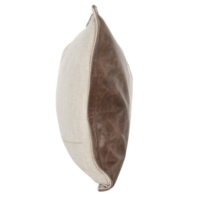 Strick & Bolton Lindi Leather Throw Pillow