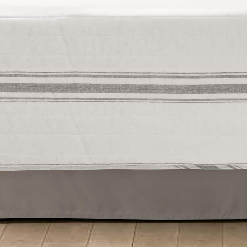 Lush Decor Farmhouse Stripe Quilted Cotton Daybed Cover