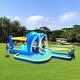 preview thumbnail 2 of 5, 6-In-1 Inflatable Slide Water Park Combines a Slide, Trampoline, Bouncing House, Dolphin Sprinkler, Target Games, Water Gun