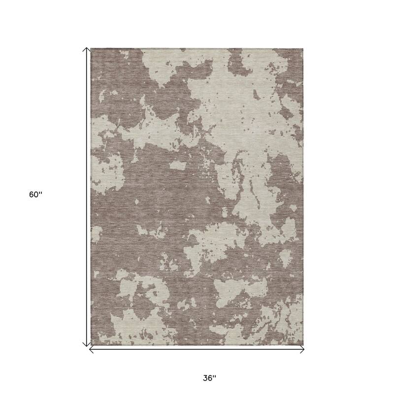 HomeRoots Abstract Transitional Rectangle Outdoor Rug