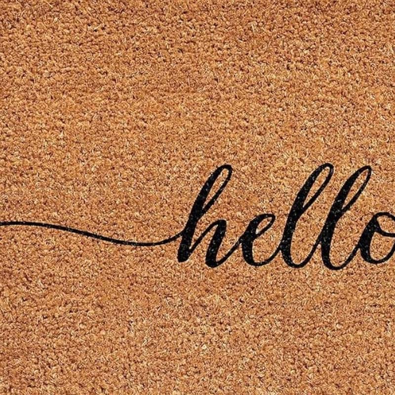 HomeRoots 24" X 36" Brown And Natural Fall Hello Fall Outdoor Coir Door Mat - 24.00' X '36.00