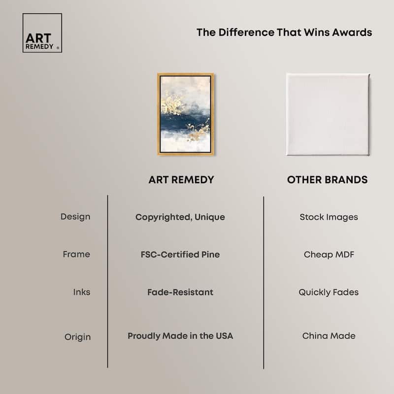 Ocean's Gold Hues I Canvas by Art Remedy