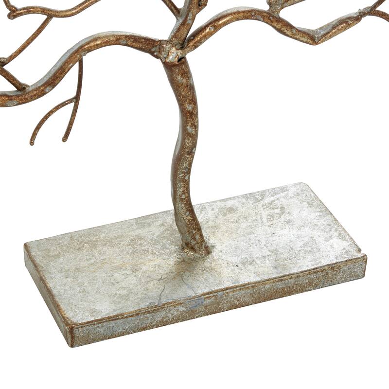 Metal Tree Sculpture - Silver - Roche River Decor - 4"W x 32"L x 24"H