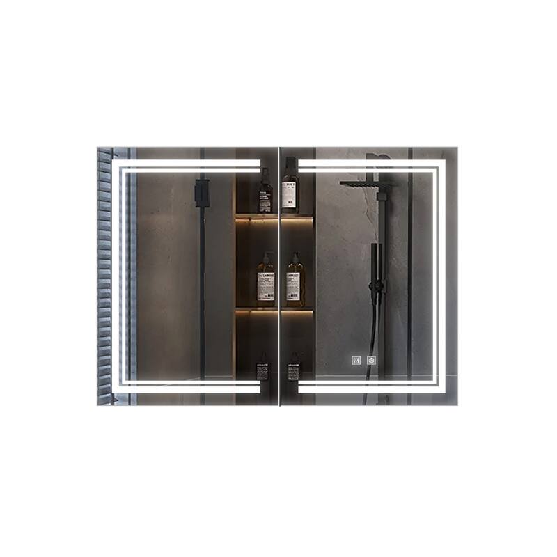 Mesa Surface-Mount LED Mirror Medicine Cabinet with Defogger