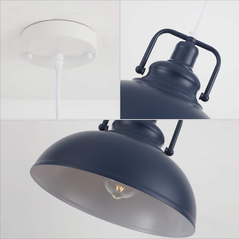1-Light Semi Flush Mount Chandelier, Dome Pendant for Dining Room Living Room Bedroom Kitchen