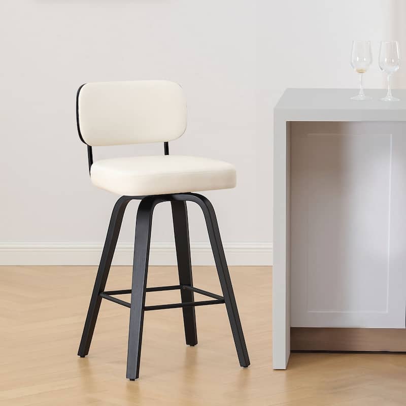 26"/29" Swivel Counter/Bar Stools with Black Bentwood Legs