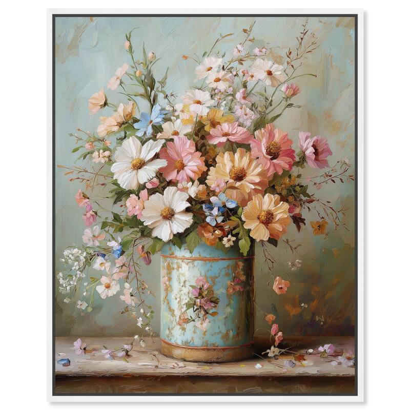 Verse in Violets Canvas by Art Remedy - White - 16" x 20"