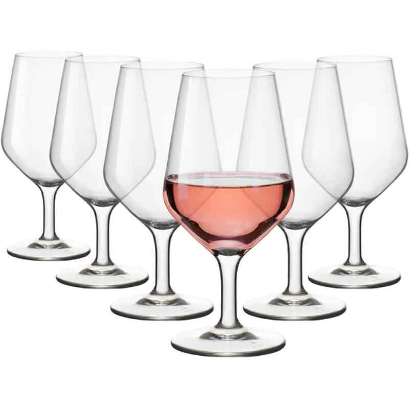 Bormioli Rocco Set of 6 Electra Multipurpose Glasses - 15 oz.