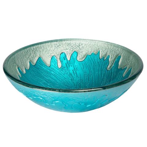 Eden Bath Blue Ice Glass Vessel Sink
