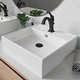 preview thumbnail 17 of 28, Kraus 3-in-1 Set White Square Ceramic Vessel Sink Arlo Faucet w/ Drain