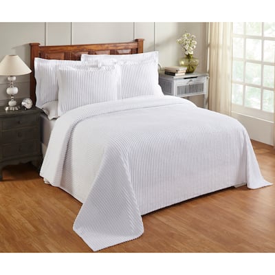 Better Trends Chenille Bedspread Set w/Sham 100% Cotton Soft Lightweight All-Season Fluffy & Cozy Bedding Set Jullian Collection