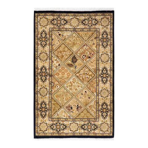 Overton One-of-a-Kind Hand-Knotted Traditional Oriental Mogul Brown Area Rug - 2' 7" x 4' 1"