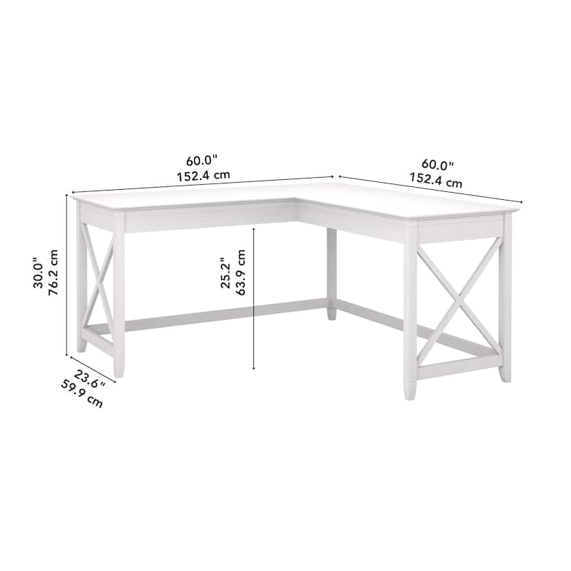 Key West 60W L Shaped Desk for Home Office by Bush Furniture