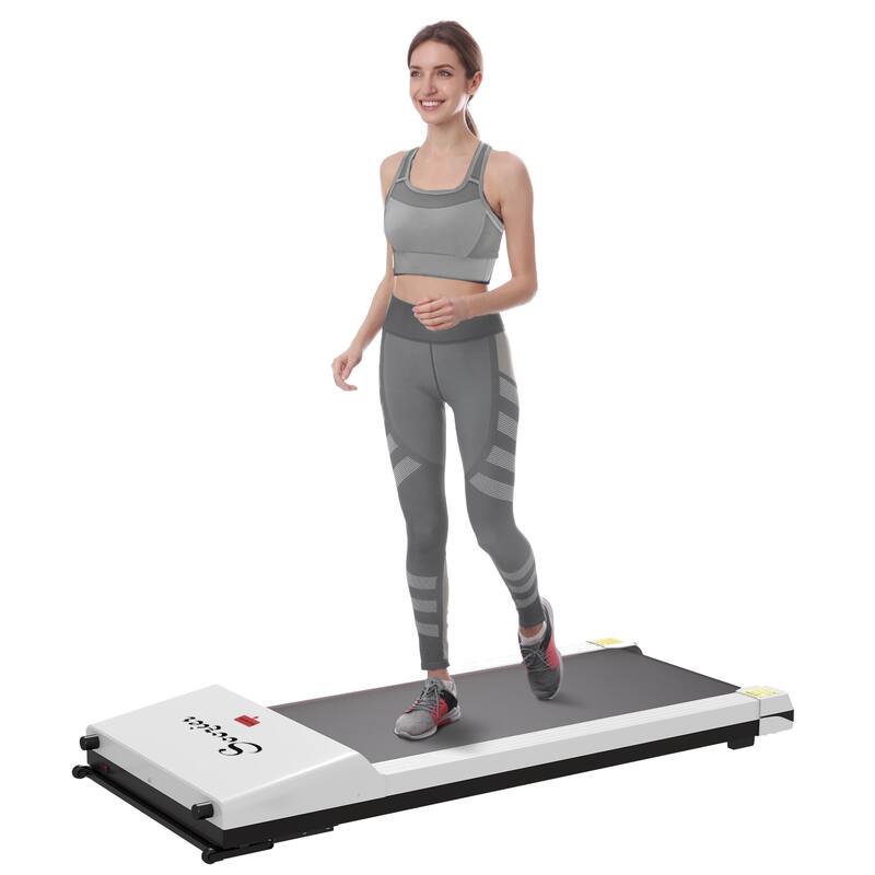 Under Desk Walking Pad Treadmill Portable Running Machine with Remote and Wheels, 2.5HP Walking Jogging Treadmills