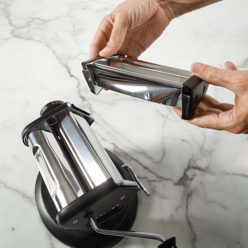 Calphalon Aero Heavy Duty Manual Pasta Maker Machine Noodle Maker w/Rollers & Cutters - Spaghetti, Fettuccini, Lasagna - Black