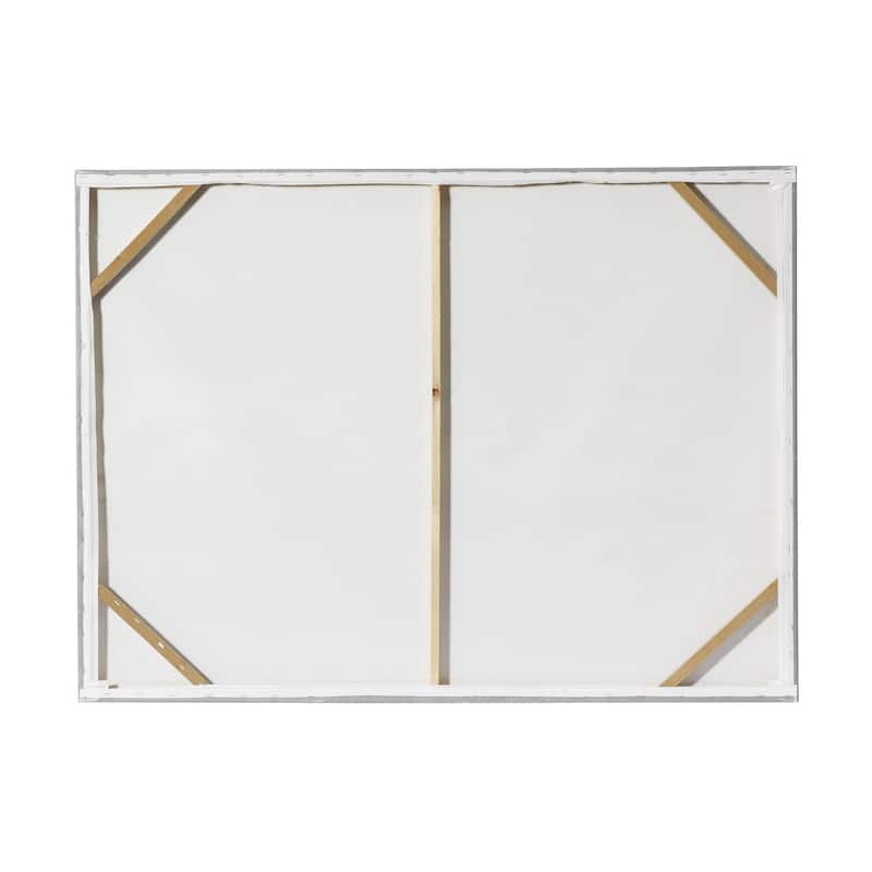 Canvas Bird Framed Wall Art with Silver Frame - Gold - Roche River Decor