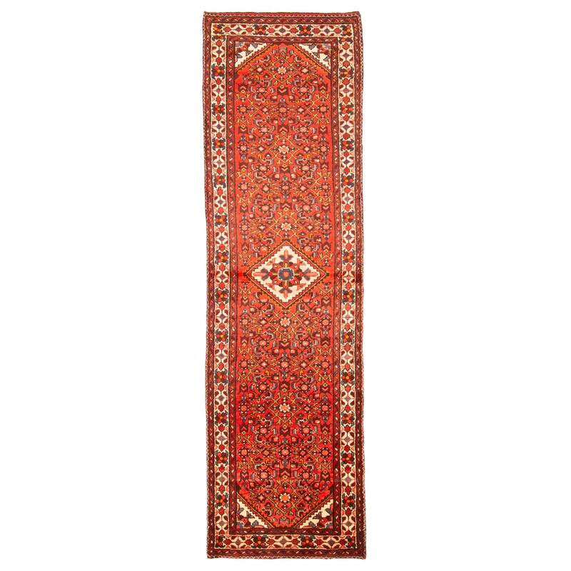 ECARPETGALLERY Hand-knotted Andelz Red Wool Rug - 2'10 x 10'0