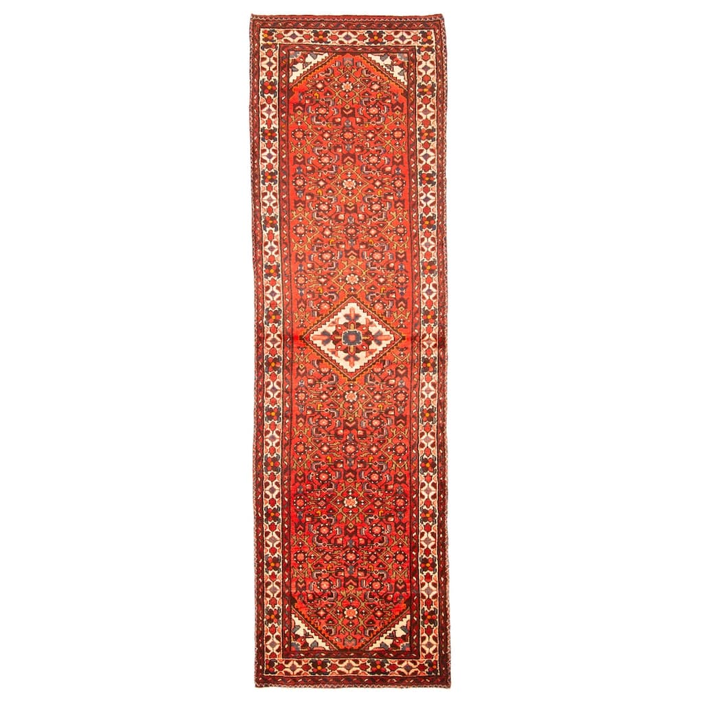 ECARPETGALLERY Hand-knotted Andelz Red Wool Rug - 2'10 x 10'0