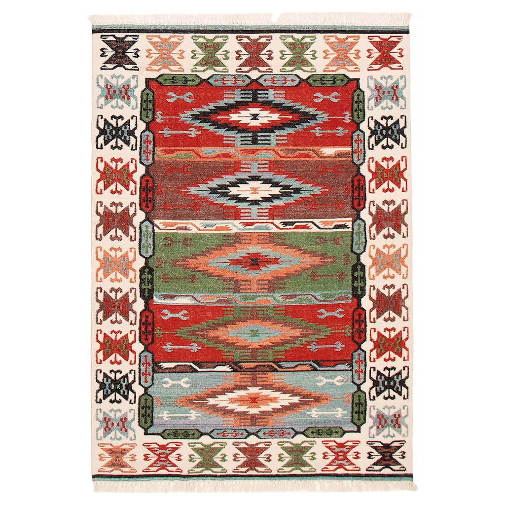 Ankara FW Red Kilim 5'4" x 7'9" - 5'4 x 7'9