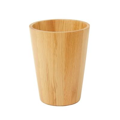 Wireworks Mezza Round Oak Bathroom Bin