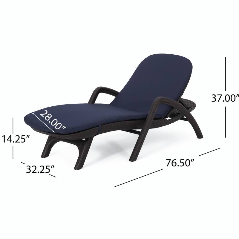 rgonomic Outdoor Chair with Wicker Texture - Durable, Comfortable Cushion, Stable Design