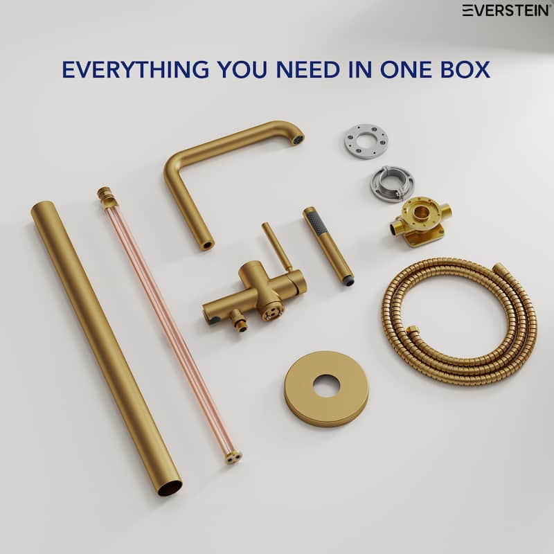 Freestanding Tub Faucet with Hand Shower,Modern Floor-Mount Bathtub Faucet