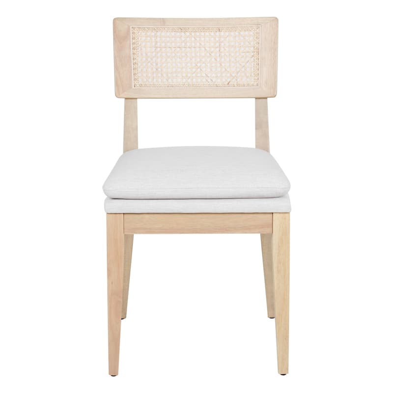 Monroe Rubberwood Cane Back Solid Wood Side Chair by East at Main (Set of 2)