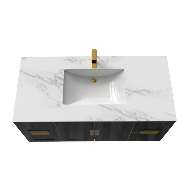 Solaria 48'' Wall Mounted Single Bathroom Vanity Set