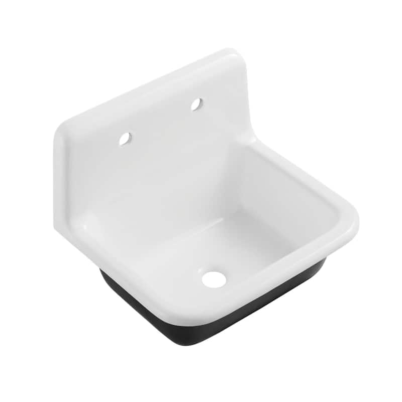 Kingston Brass GCLWS22187 Petra Galley 22" x 18" Cast Iron Wall Mount - White