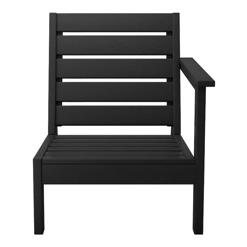 Polytrends Birchwood All Weather HDPE Outdoor Patio Deep Seating Right Arm Facing Chair
