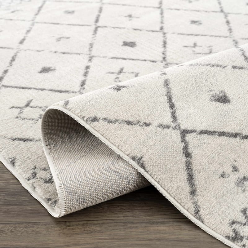 Hauteloom Tigris Modern Traditional Abstract Farmhouse Neutral Grey / Beige Area Rug