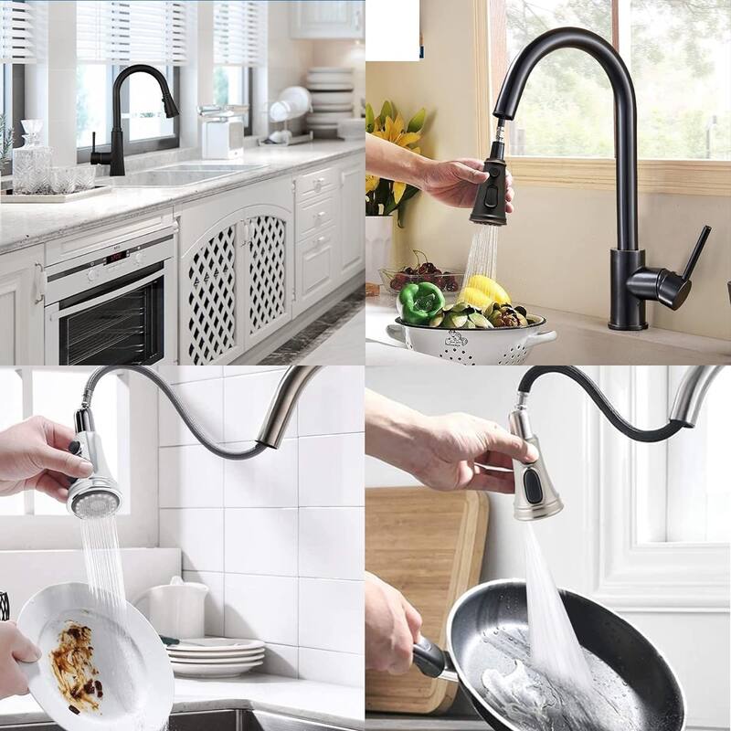 Kitchen Faucet Head Replacement, 3 Function Sprayer with 10 Adapters