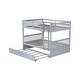preview thumbnail 70 of 68, Rubber Wood Bunk Bed with Trundle Bed,Converted into 2 Individual Beds