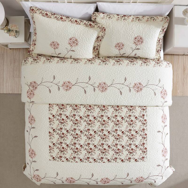 Carnation Embroidered Sham