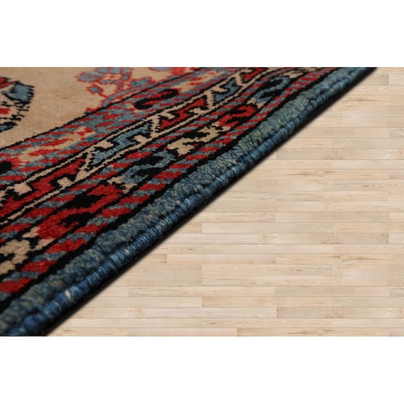 Hand Knotted Beige, Rust Tibetan Wool Transitional Oriental Area Rug - 2' 11'' x 4' 8''