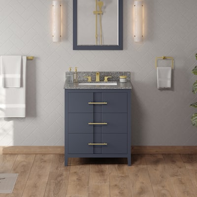Jeffrey Alexander VKITKAT30R-MARBLE Katara 30" Free Standing Vanity