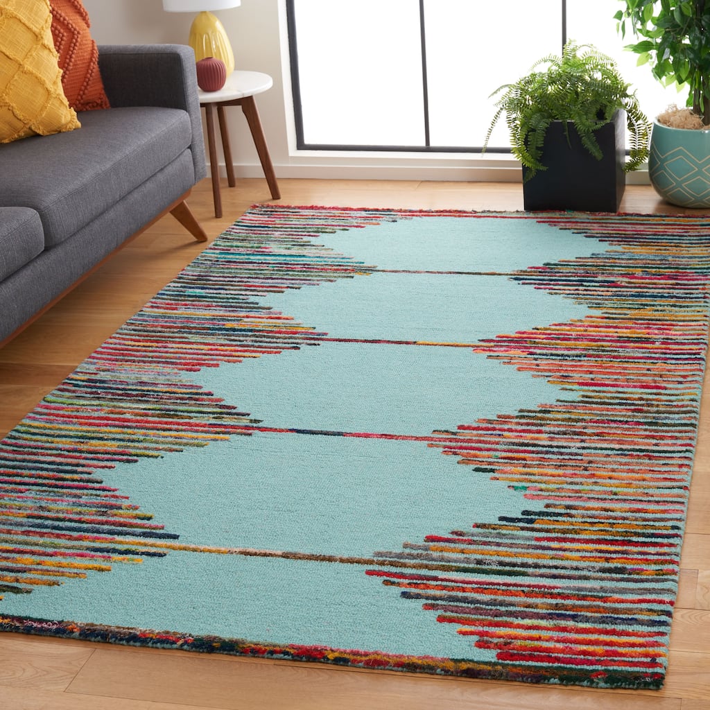 SAFAVIEH Handmade Nantucket Mischa Bohemian Wool & Cotton Rug