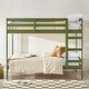 preview thumbnail 3 of 6, Modern Simple Solid Wood Twin Over Twin Bunk Bed