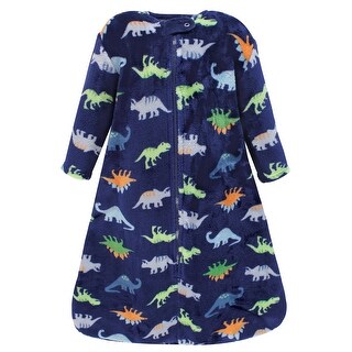 Hudson Baby Infant Boy Plush Sleeping Bag, Sack, Blanket, Long-Sleeve Dinosaurs