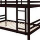 preview thumbnail 31 of 41, Twin over Twin Wooden Bunk Bed,High Guardrail,Ladder,Kids Teens,Dorm