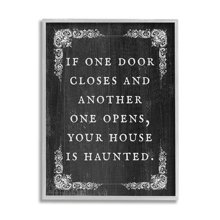 Stupell Funny Haunted House Phrase Framed Giclee Art Design by Lil' Rue - Bed Bath & Beyond - 38383172