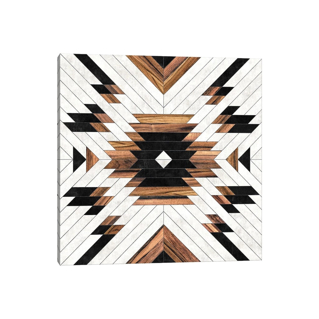 iCanvas "Urban Tribal Pattern No.5 - Aztec - Concrete And Wood" by Zoltan Ratko Canvas Print