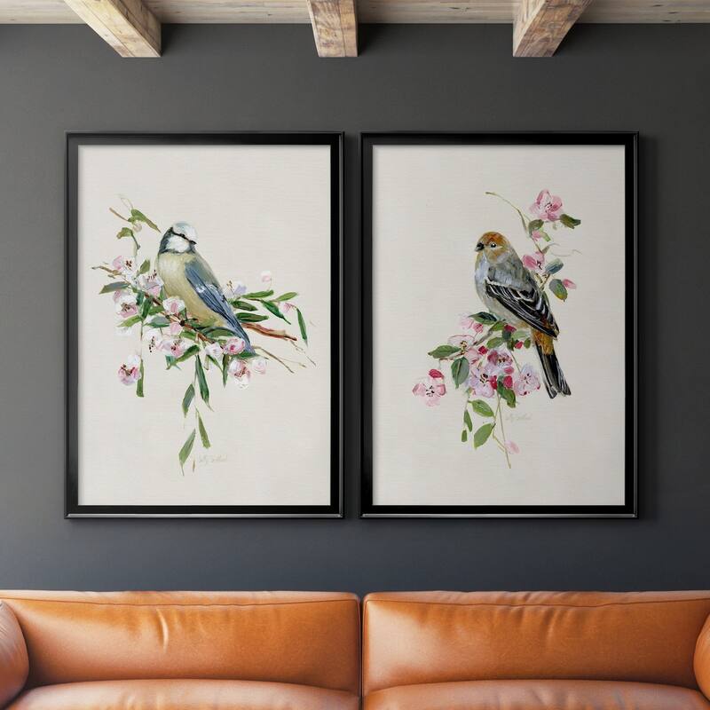 Spring Song Blue Bird Premium Framed Print - Ready to Hang - Multi-Color