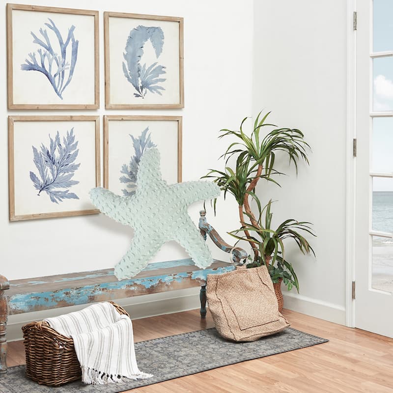 Sea Glass Starfish Shaped Pillow