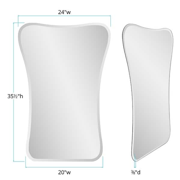 slide 2 of 7, Allan Andrews Flared Frameless Mirror - 24"w x 35.1/2"h x 3/8"d 24"w x 35.1/2"h x 3/8"d