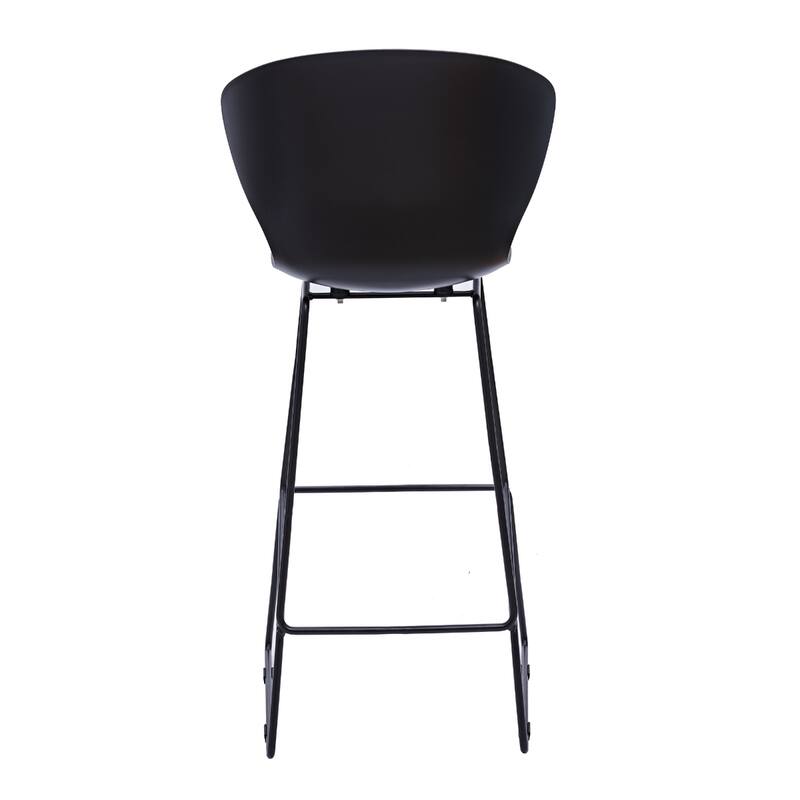 Set of 2 Contemporary Plastic Counter Height Bar Stools