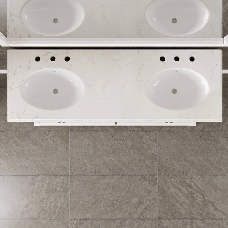 Elite Stamford Bath Vanity with Carrara Quartz Top and Porcelain Sink