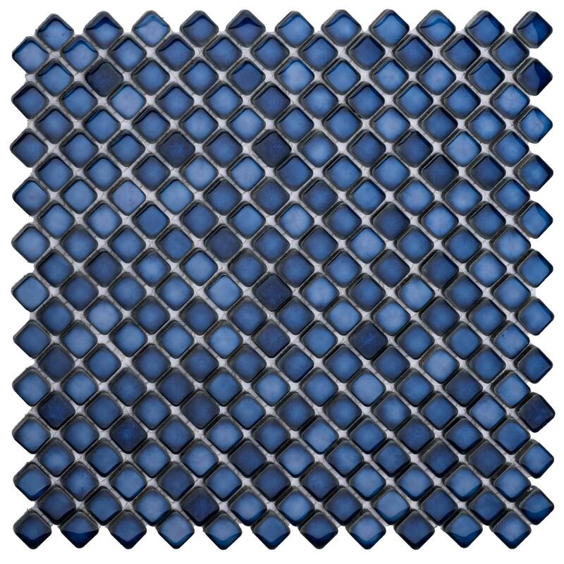 Merola Tile Hudson Diamond Sapphire 12-1/4" x 12-3/8" Porcelain Floor and Wall Tile
