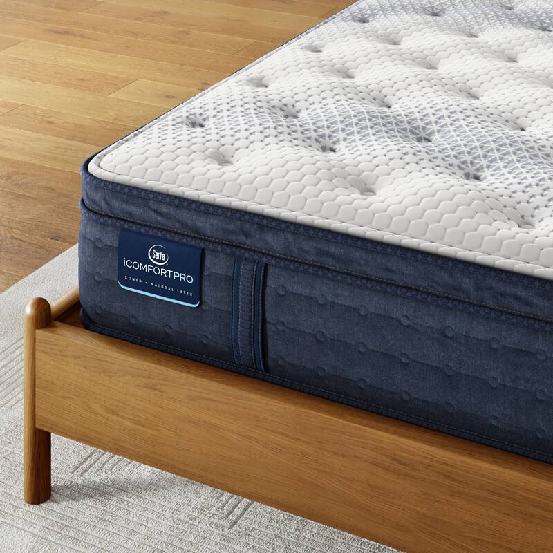 Serta iComfortPro Dartmouth 15" Latex Foam Plush Pillow Top Mattress Set