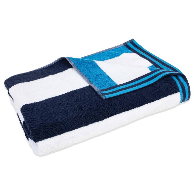 Aston & Arden Striped Reversible Oversized Beach Towel - 35x70